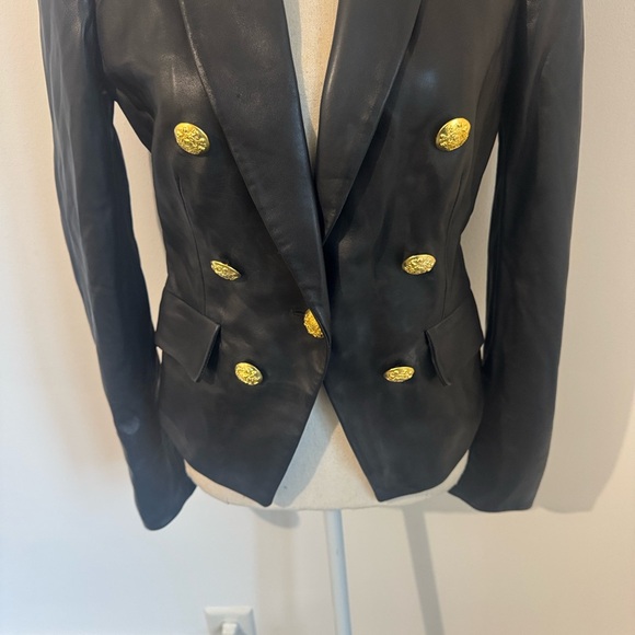 Veronica Beard Black Leather Blazer - Picture 5 of 14